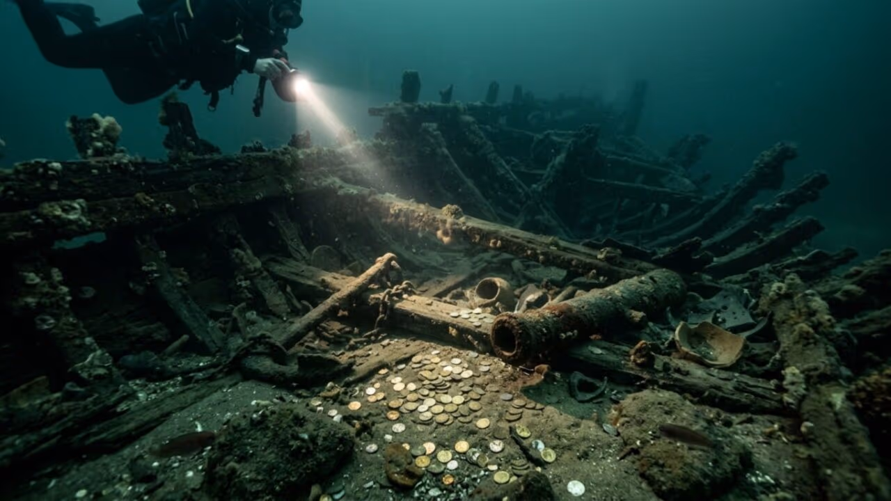 Arqueólogos identificaram um navio perdido desde 1633 após descobrirem pistas escondidas em moedas de ouro marroquinas