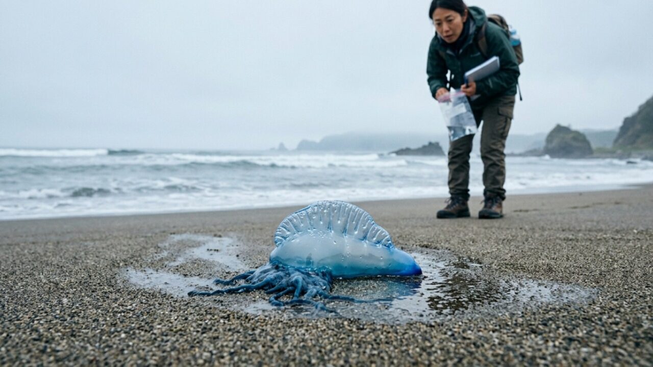 Biólogo encontra o que parece ser uma água-viva em uma praia japonesa e descobre uma espécie nunca antes vista