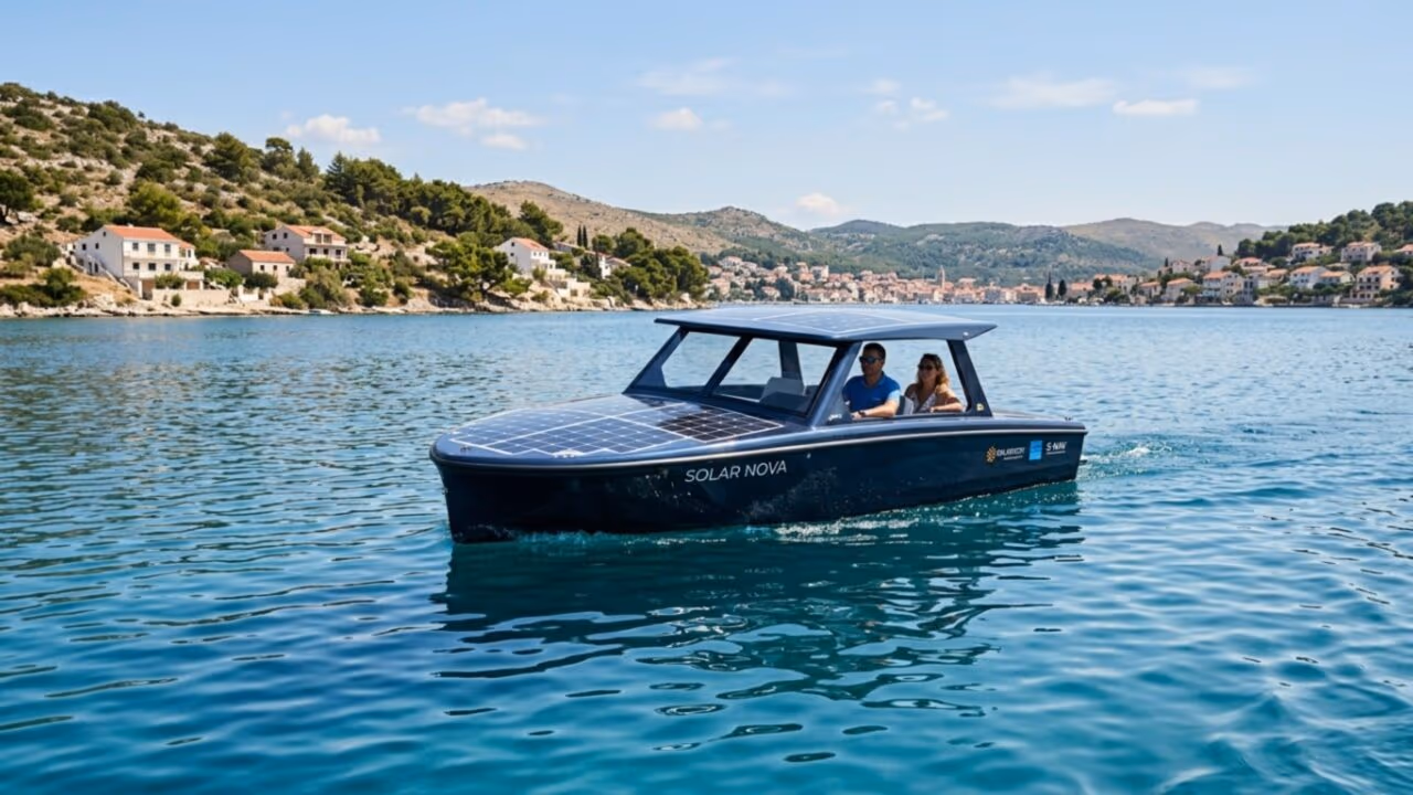 Barco cruzou mais de 5 mil quilômetros pela Europa sem combustível e provou que a energia solar já move viagens reais no mar