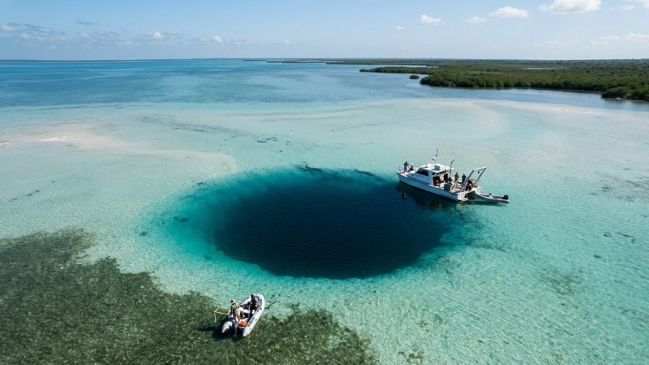 O buraco azul no México pode ser o mais profundo do mundo e guarda um abismo de mais de 400 metros sem vida visível