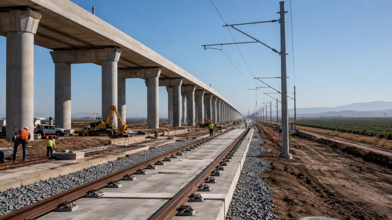 Obra mostra os desafios técnicos e financeiros da ferrovia rápida
