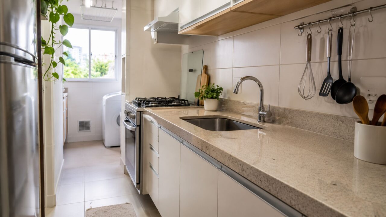 Ideias fáceis para deixar a cozinha pequena muito mais funcional sem gastar muito