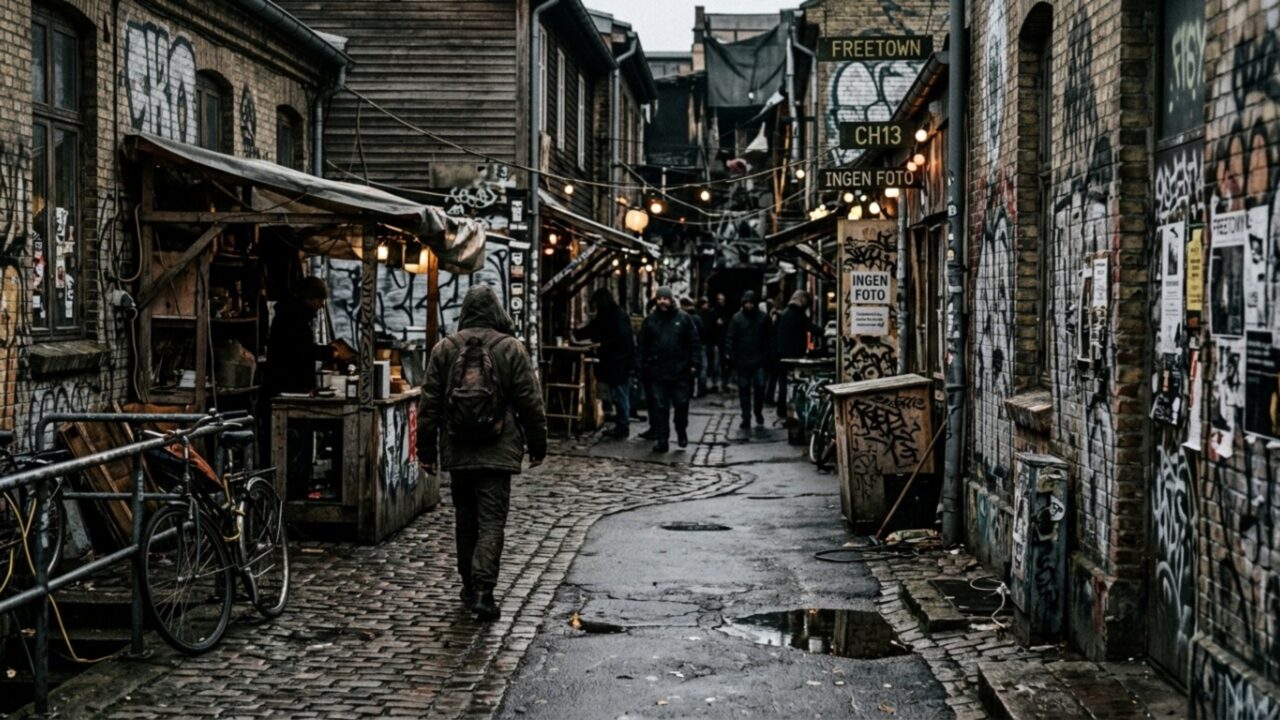 O bairro no coração de Copenhague que declarou independência, rejeita o Estado e convive com gangues vendendo drogas à luz do dia