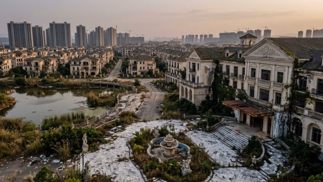 A cidade feita para milionários chineses virou um cemitério de luxo com mansões vazias, resort mofado e suítes intocadas