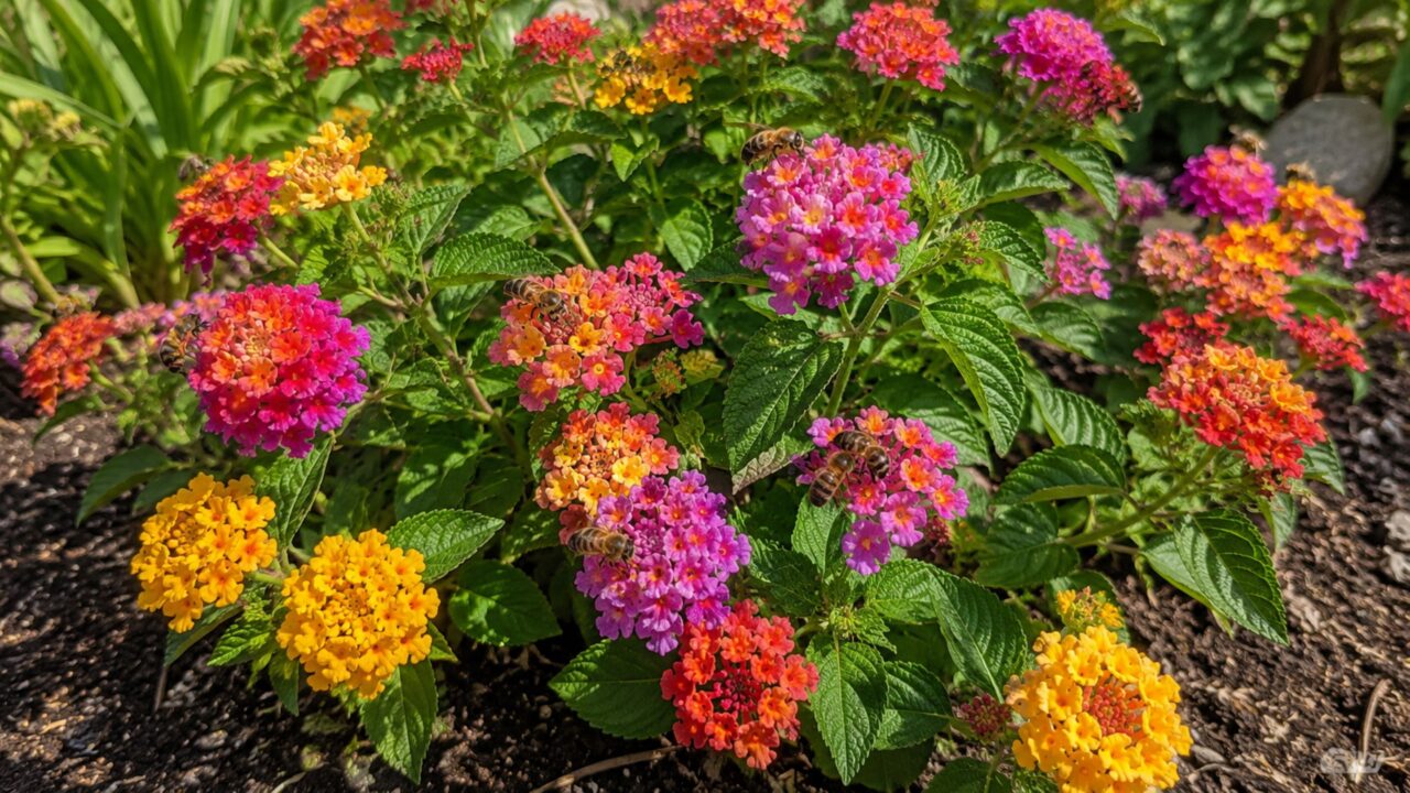 Sol pleno, solo drenado e podas leves ajudam a lantana a florescer durante todo o verão