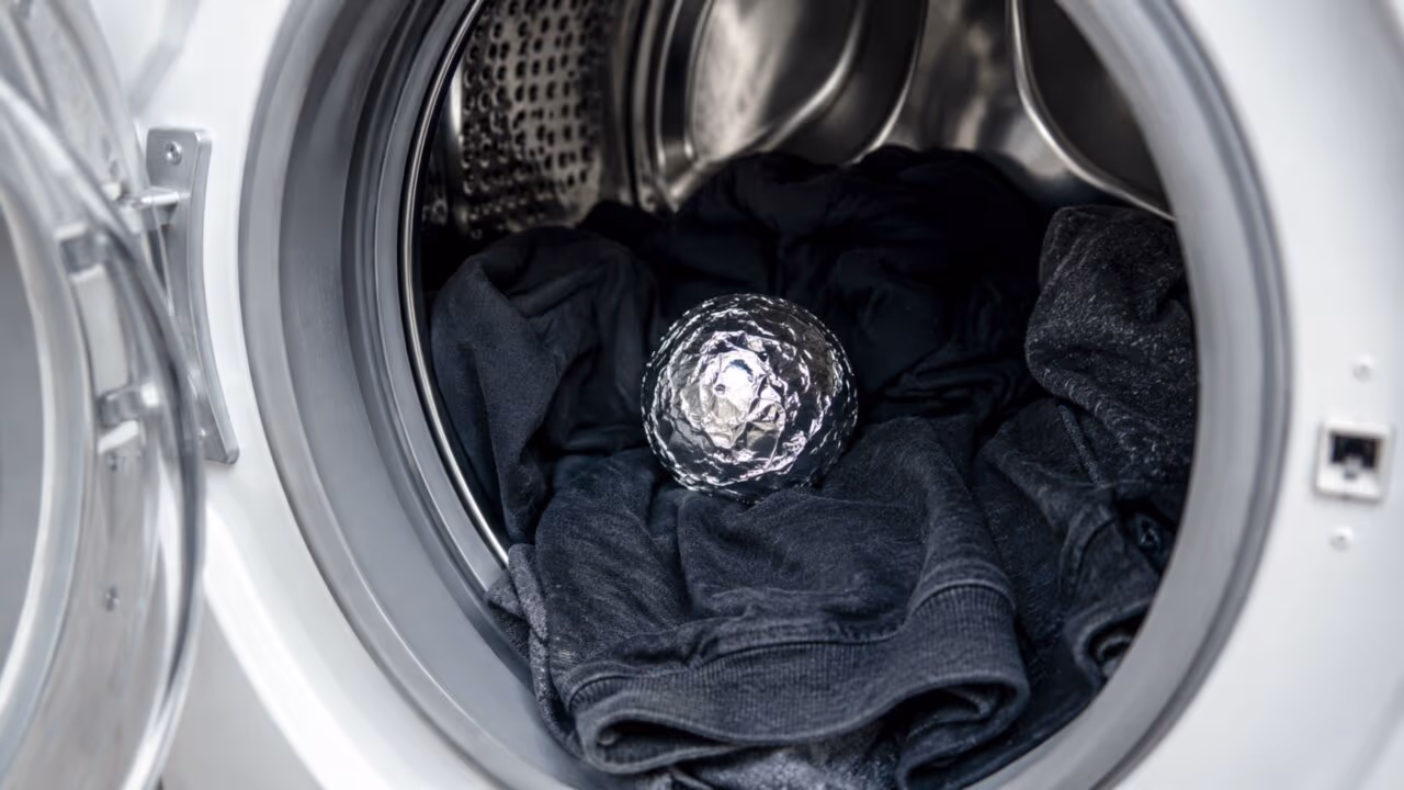 Por que colocar uma bola de papel alumínio na máquina de lavar roupas está mudando a rotina de limpeza