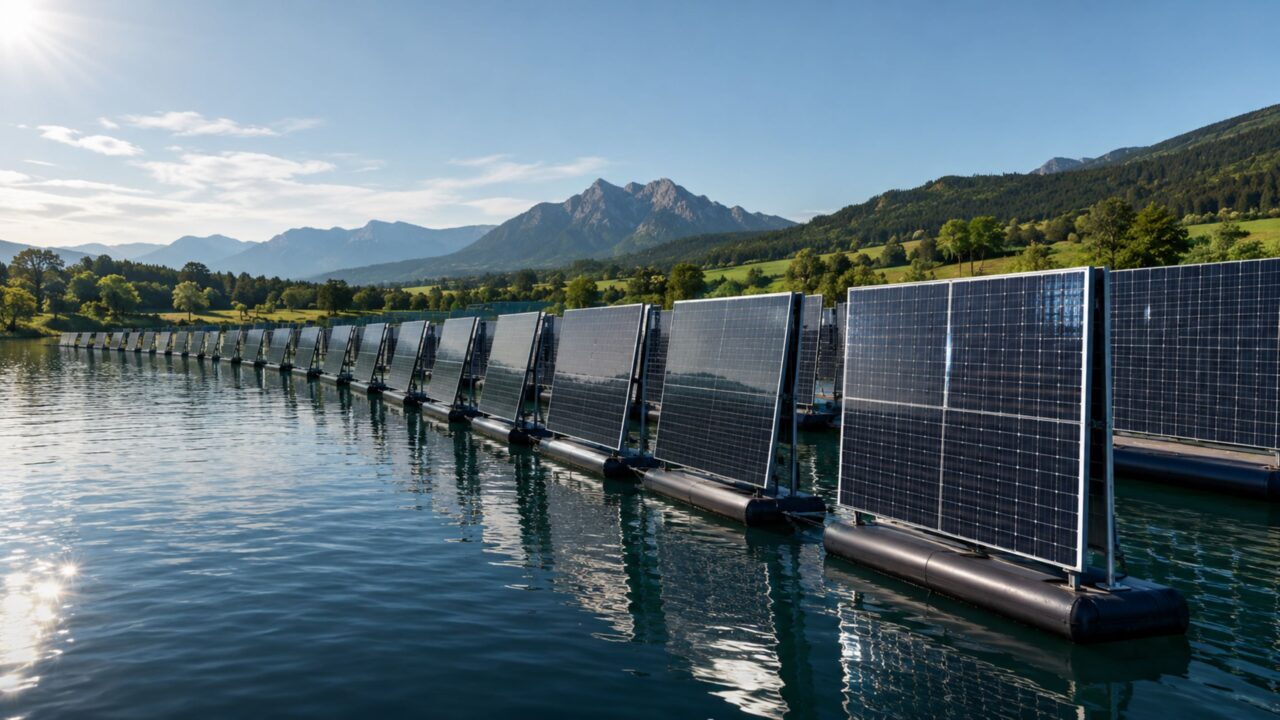 A Alemanha cobre um lago artificial com painéis solares sem prejudicar o ecossistema