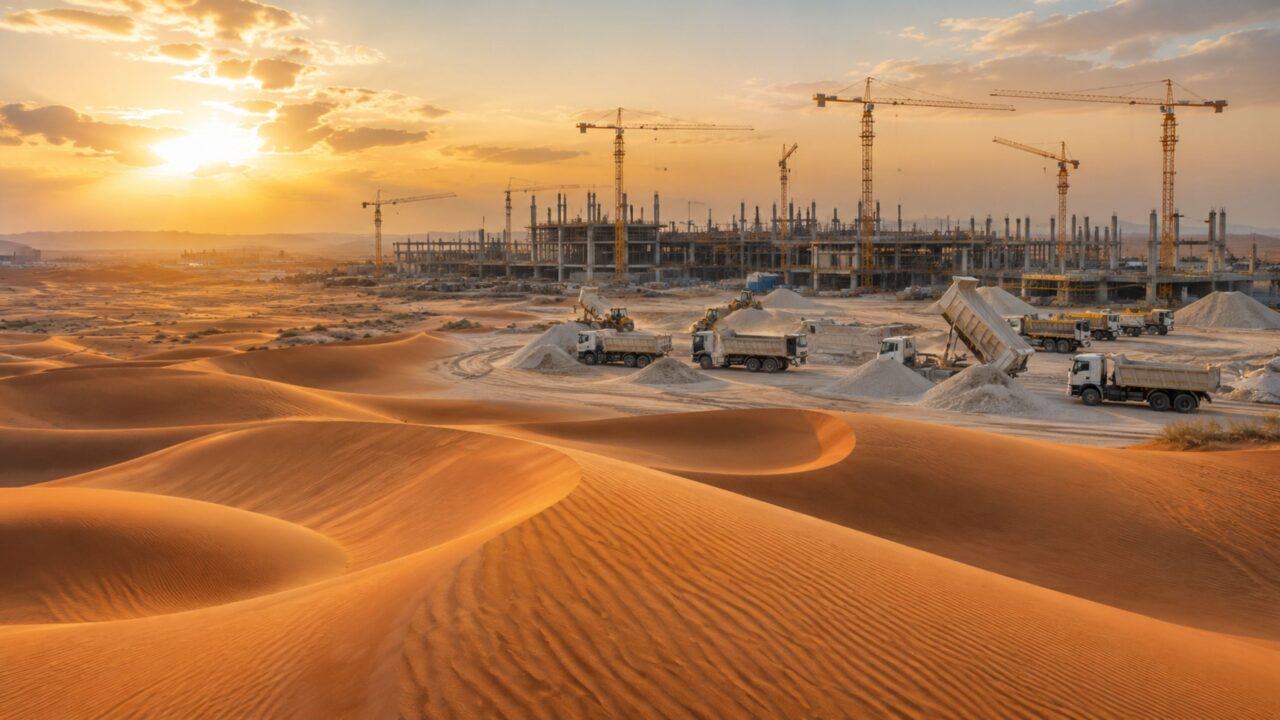 A Arábia Saudita importa areia mesmo sendo um país deserto, e o motivo está no tipo de grão necessário para fazer concreto forte