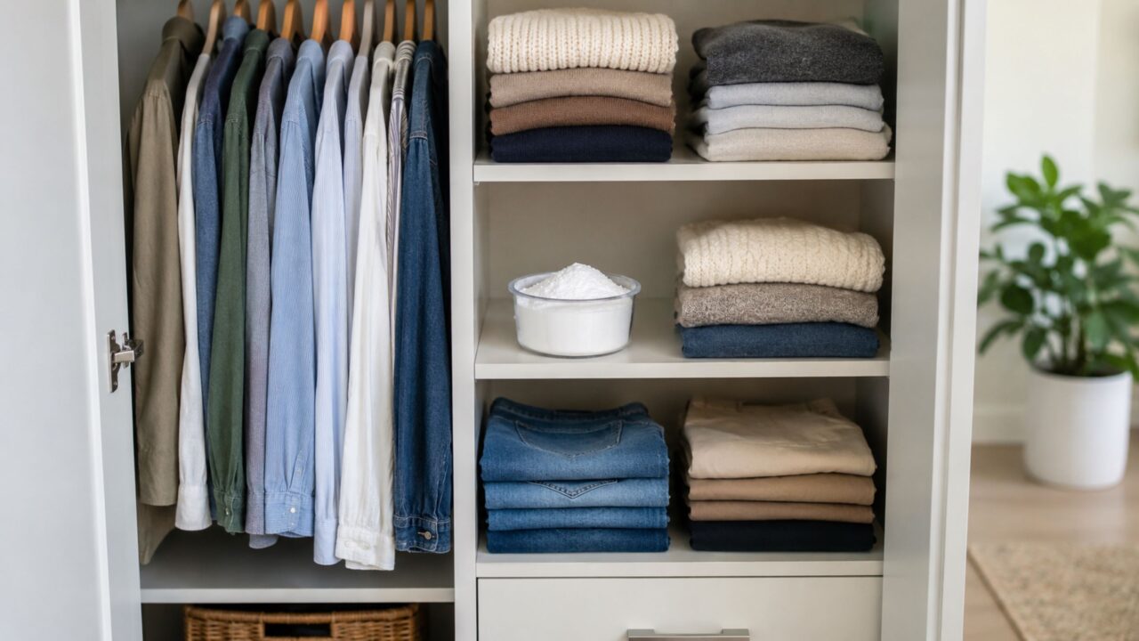 O truque com produto de R$ 2 reais que tira o cheiro de guardado do guarda-roupa em 24 horas