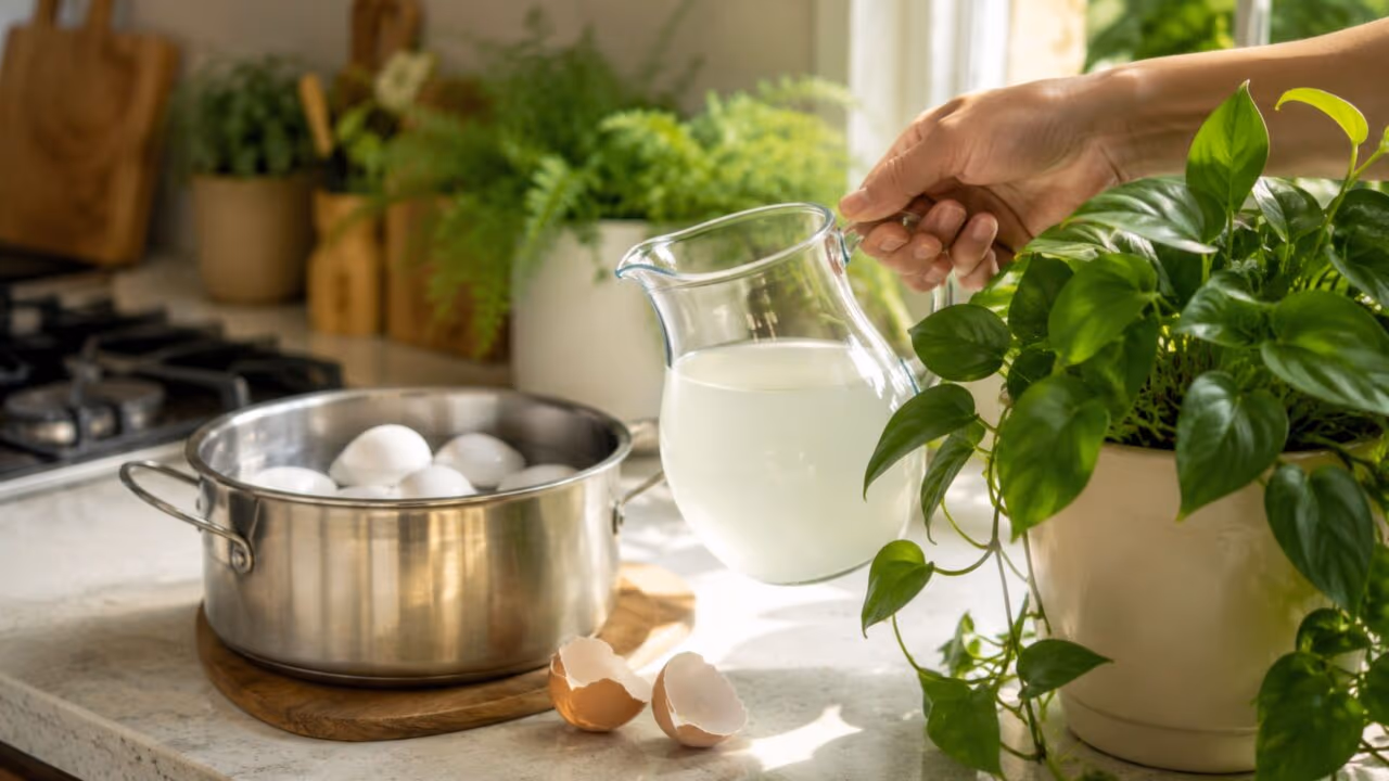 Nunca jogue fora a água do cozimento dos ovos porque suas plantas podem precisar dela
