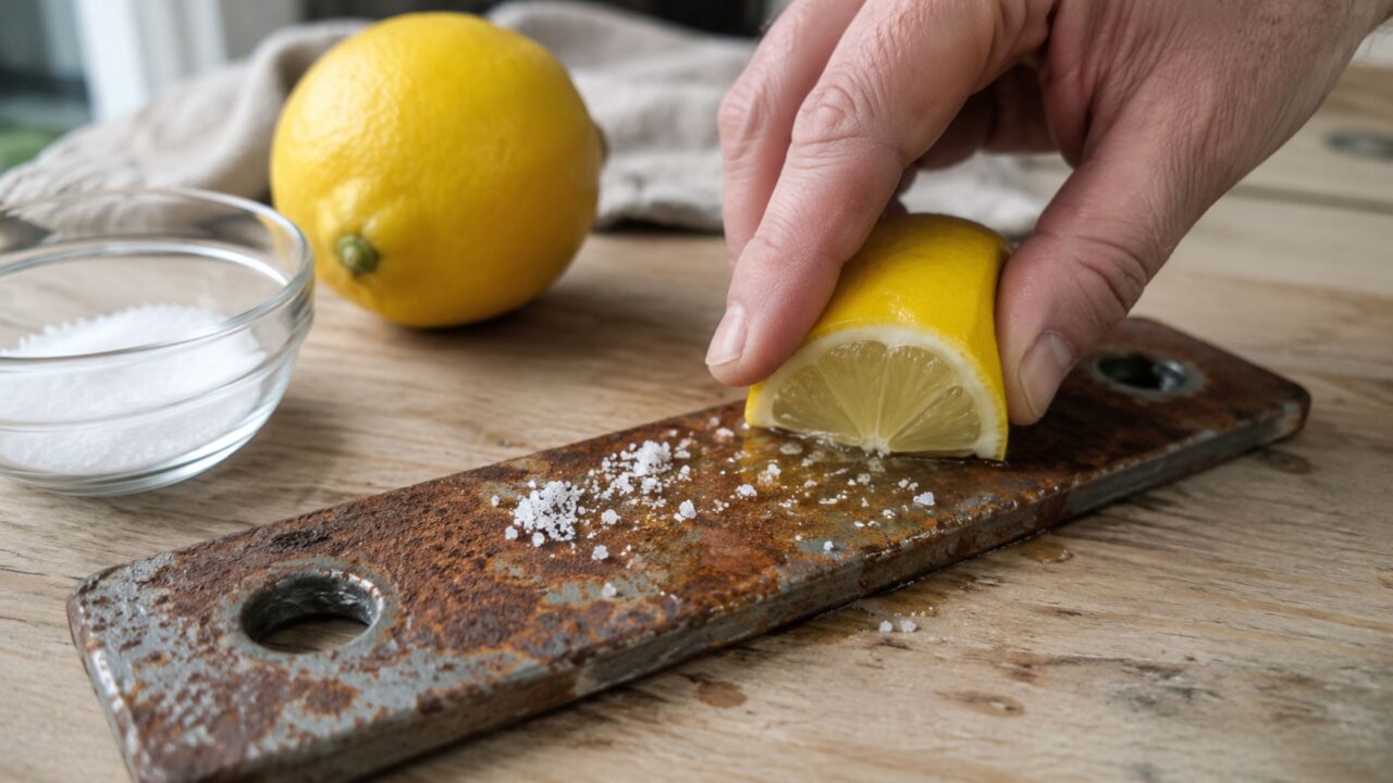 O segredo do limão com sal para remover ferrugem em segundos