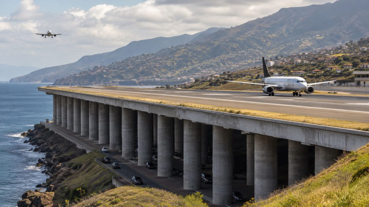 Os pilares de concreto transformaram a pista em uma obra de engenharia visual