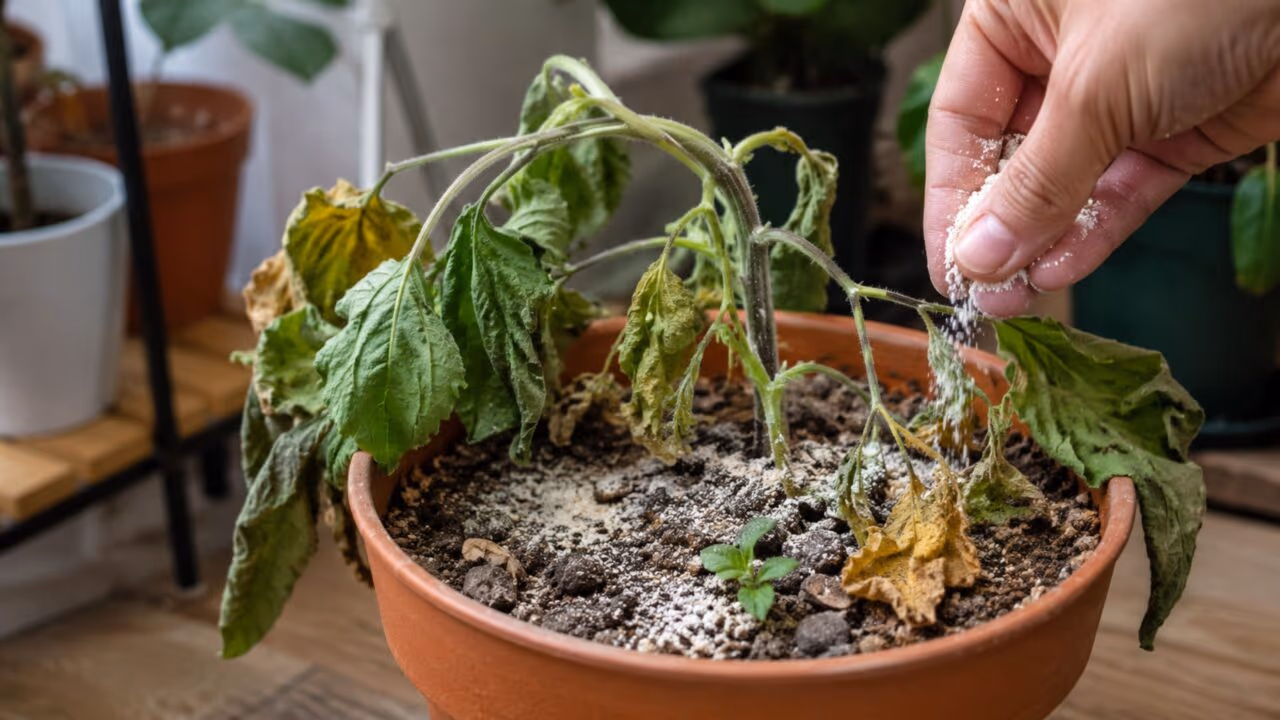 Como salvar planta morrendo com um ingrediente simples que você tem na cozinha