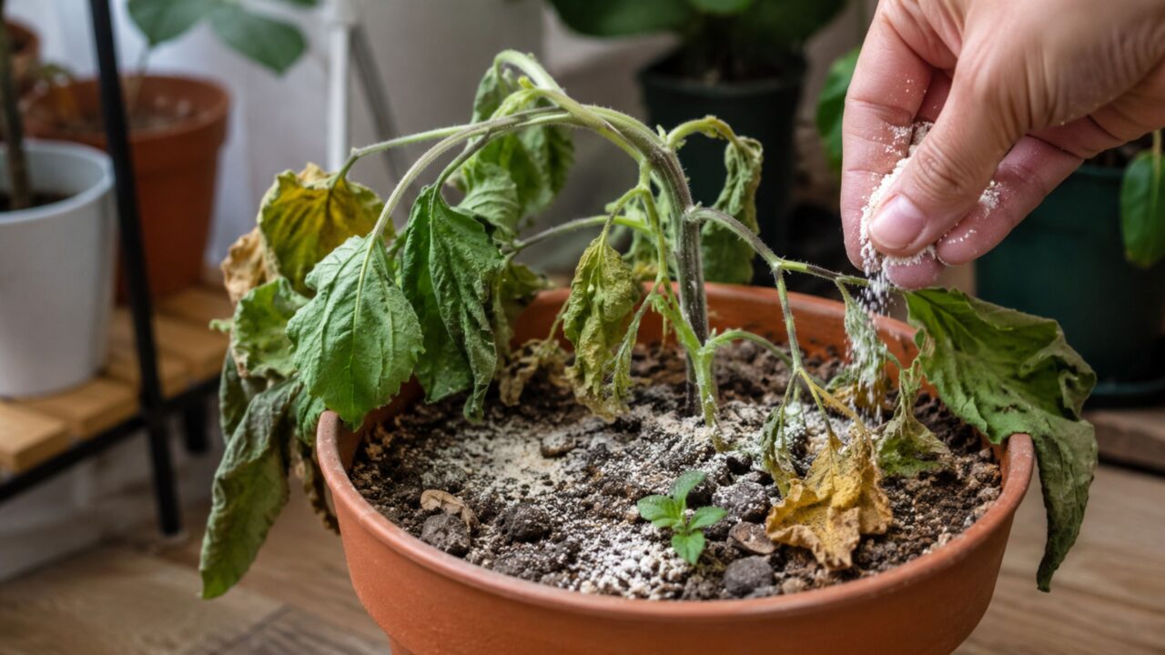 Como salvar planta morrendo com um ingrediente simples que você tem na cozinha