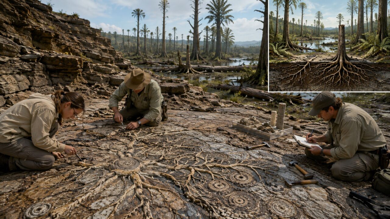 Raízes fossilizadas ajudam a entender como surgiram as primeiras florestas