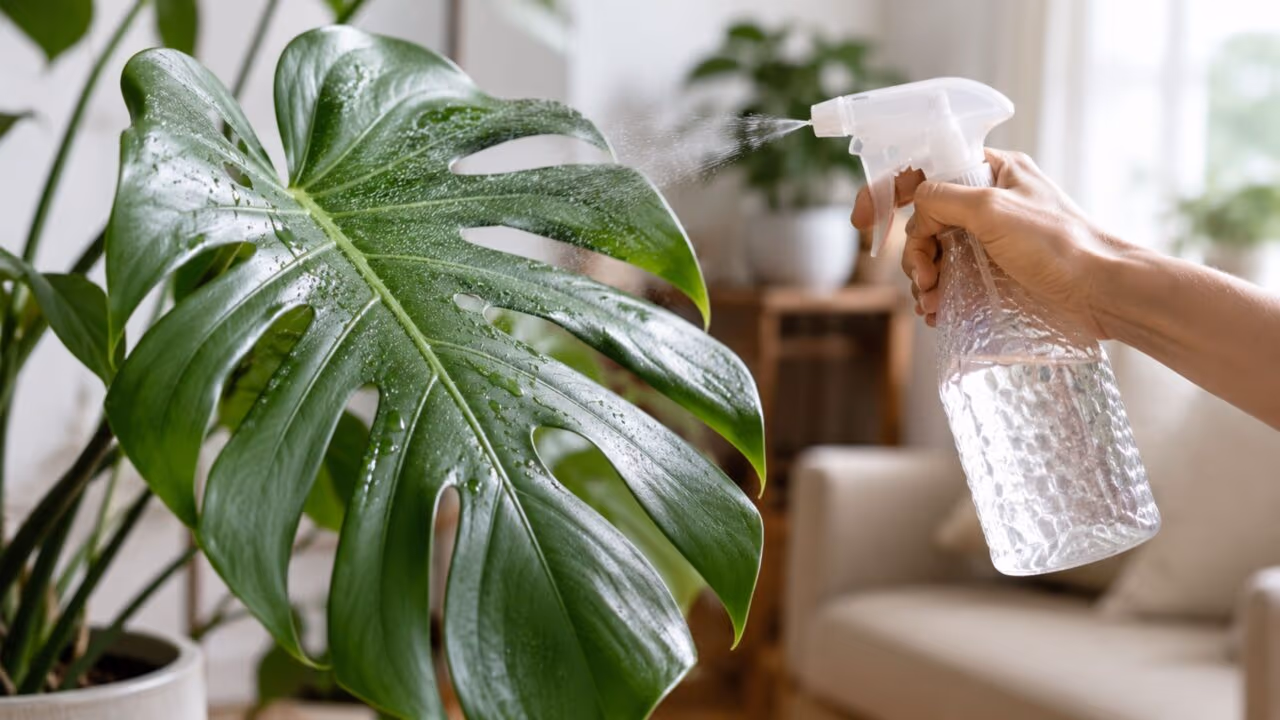 Borrife esta misturinha caseira nas folhas para dar um brilho espelhado e afastar a poeira das plantas