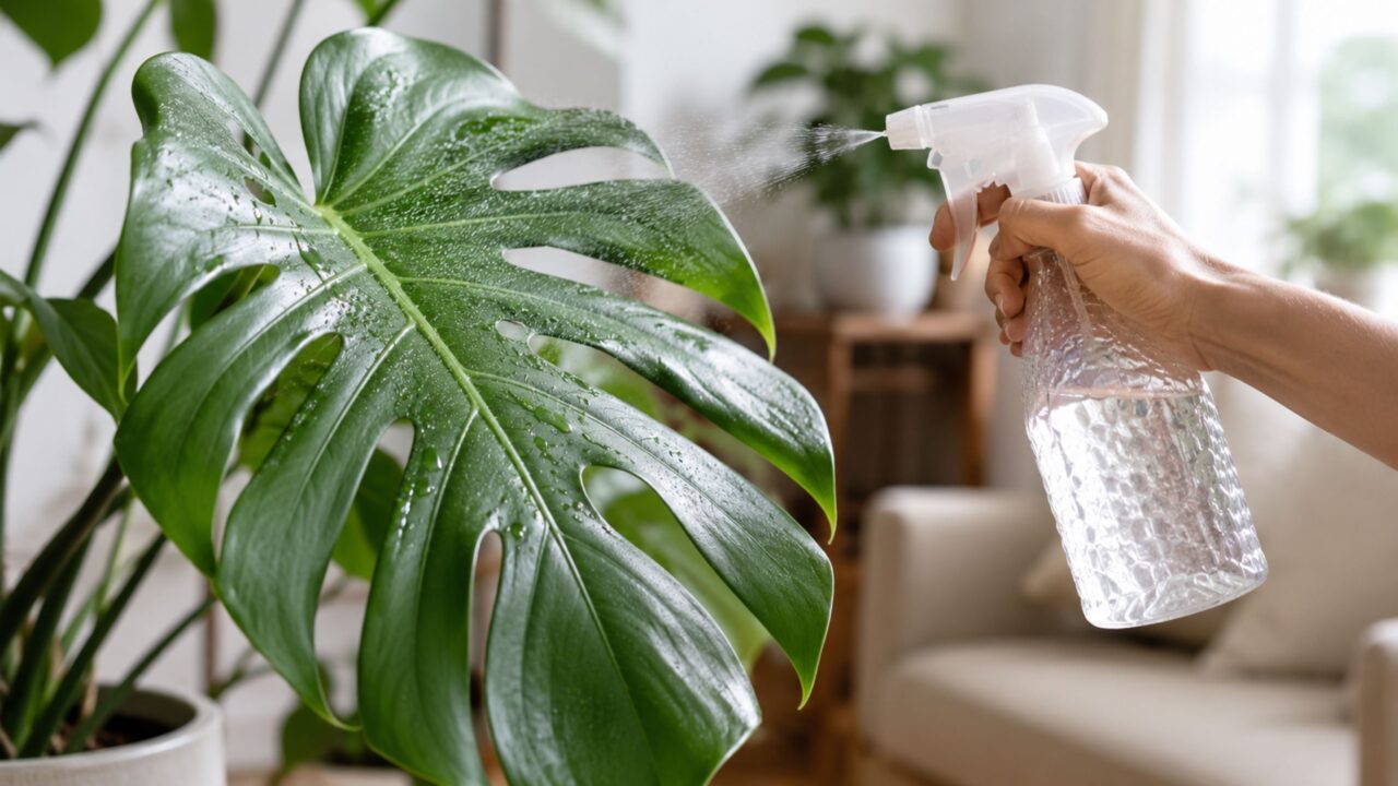 Borrife esta misturinha caseira nas folhas para dar um brilho espelhado e afastar a poeira das plantas