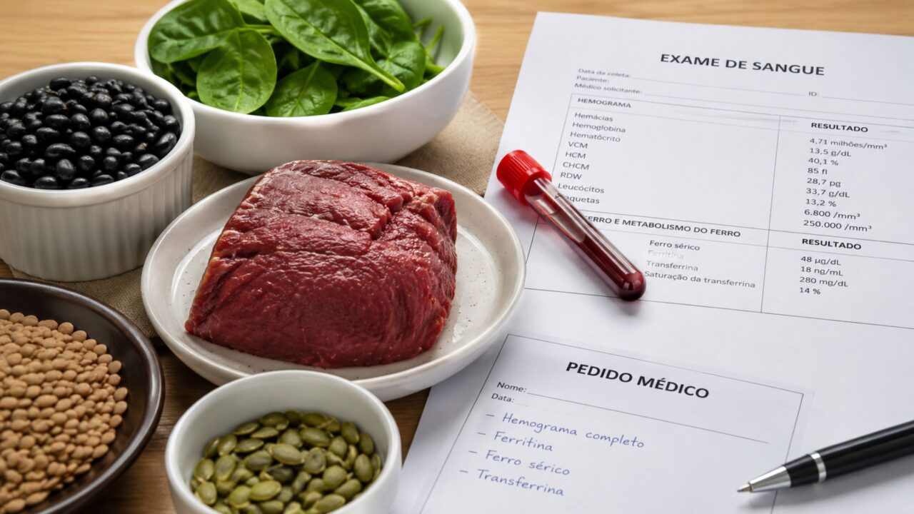 A confirmação da falta de ferro depende de exames e avaliação médica adequada