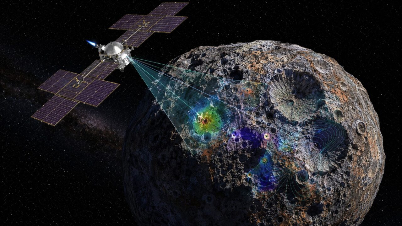 A missão investigará a composição e a origem do asteroide 16 Psyche