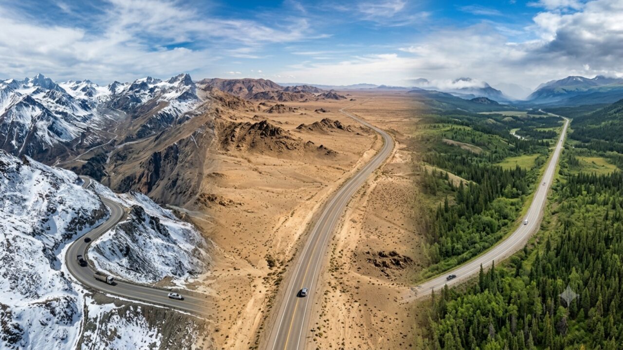 A estrada mais longa do mundo cruza dois continentes entre climas extremos e paisagens impossíveis