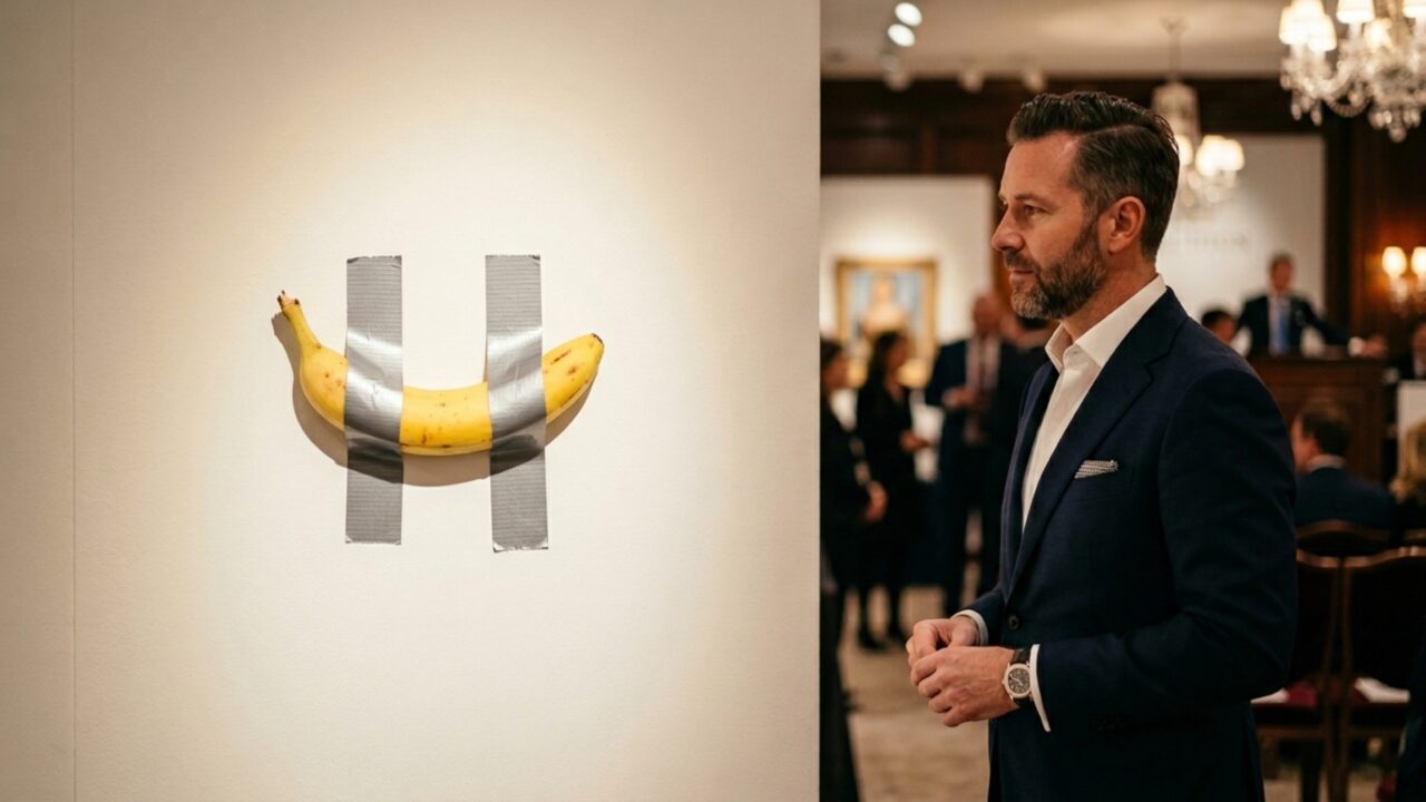 Quanto custa uma banana colada na parede quando o mercado de arte decide pagar milhões?