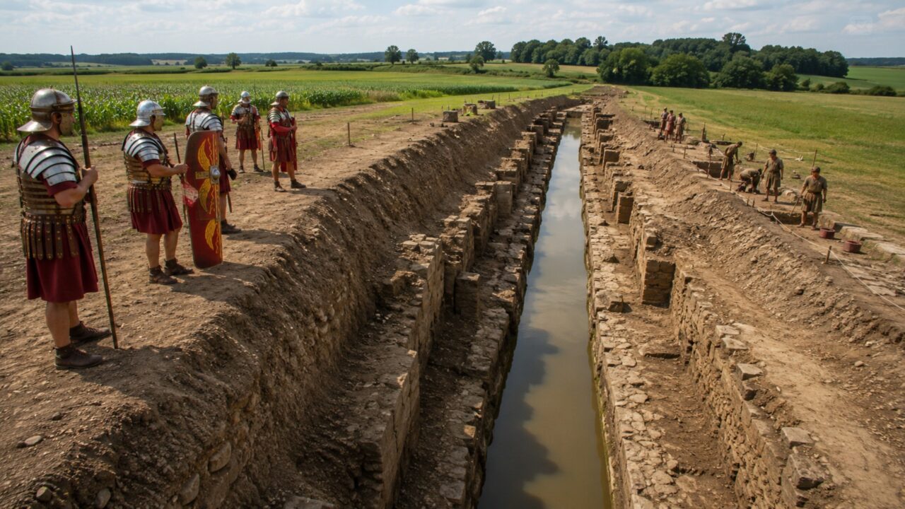 Achado histórico na Alemanha: arqueólogos encontram um canal artificial do Império Romano conectado ao rio Reno há 2.000 anos