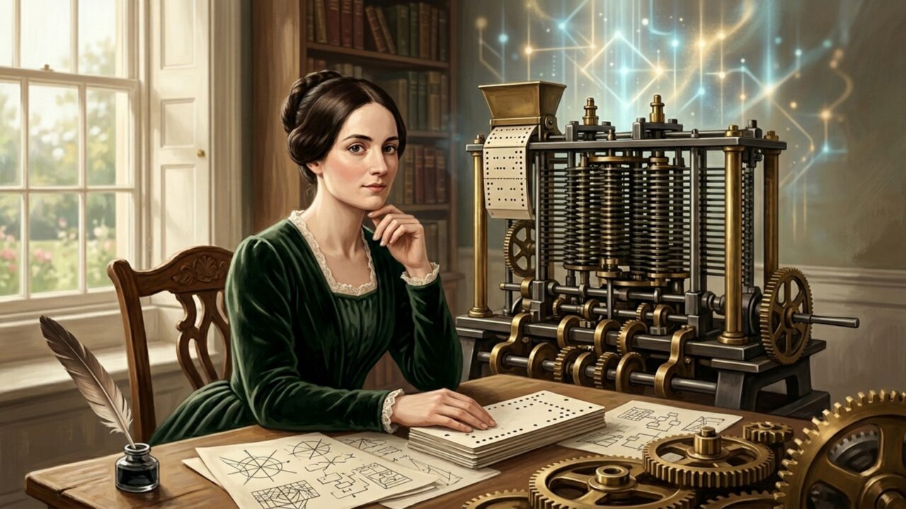 Ada Lovelace, visionária que enxergou na máquina algo maior que cálculo antes da era dos computadores nascer: “A máquina analítica não tem pretensão de originar coisa alguma”