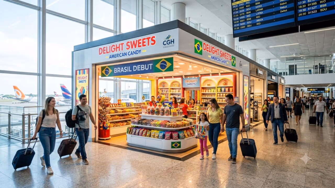 Aeroporto de Congonhas será o 1º do Brasil a receber loja de marca tradicional de doces dos Estados Unidos