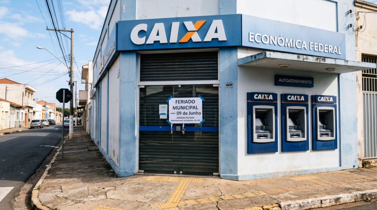 Agências bancárias estarão fechadas dia 9 de junho, terça