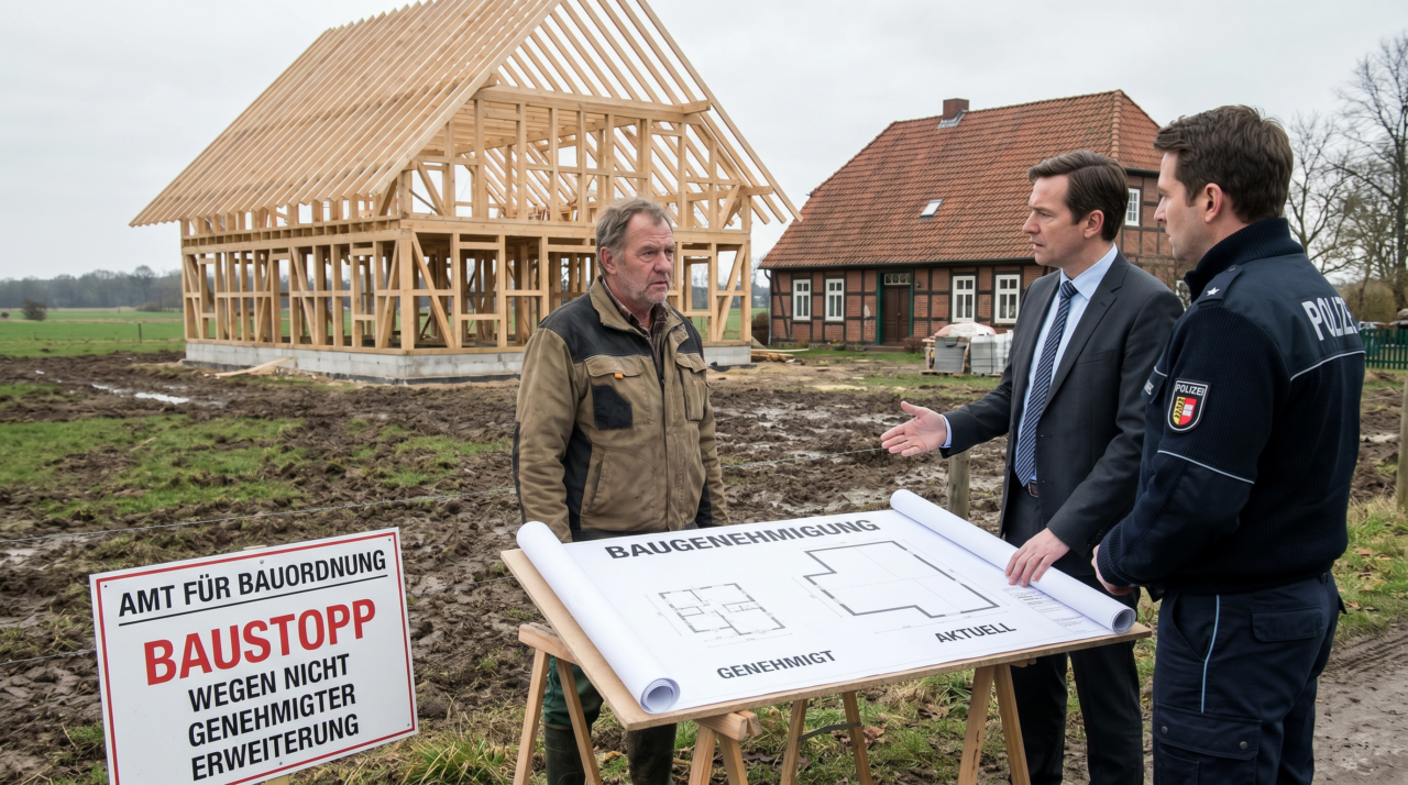 Agricultor recebe autorização para construir pequenas casas de repouso e constrói grandes edifícios residenciais a punição foi severa