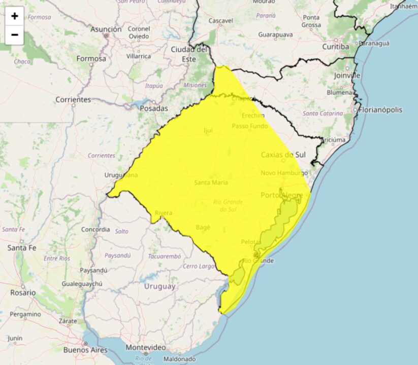 Alerta de tempestade do Inmet prepara-se para chuva fortes, ventania e granizo no Sul do Brasil