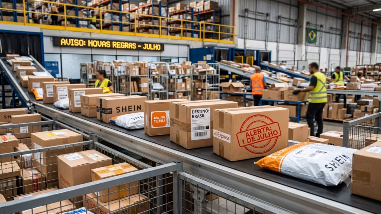 Alerta emitido para compras e-commerce da Shein, Temu e AliExpress a partir de 1° de julho