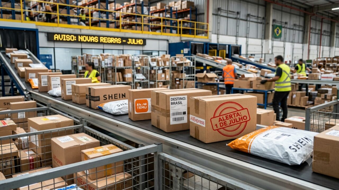 Alerta emitido para compras e-commerce da Shein, Temu e AliExpress a partir de 1° de julho