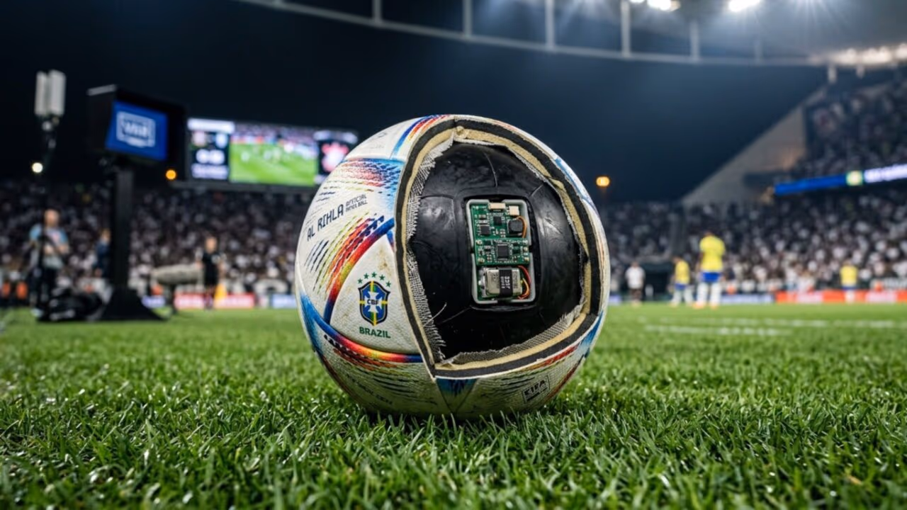 A tecnologia escondida na bola oficial da copa do mundo que detecta impedimentos, mãos na bola e contatos quase imperceptíveis