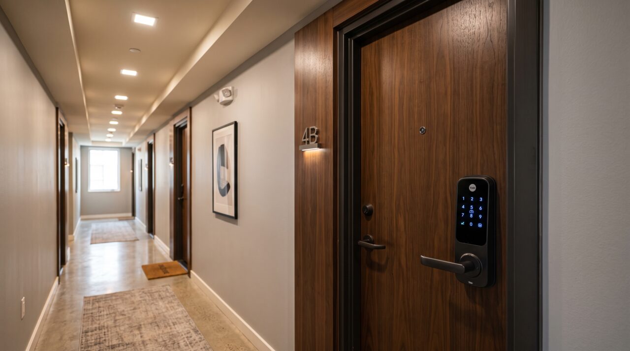 O preço para colocar fechadura digital e luzes automáticas em apartamento de 70 m² em 2026.