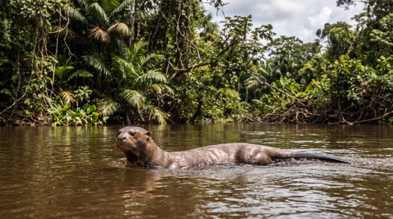 Conhecido como o lobo dos rios por caçar em bandos altamente organizados, o predador de até 2 metros de comprimento enfrenta até jacarés na Amazônia