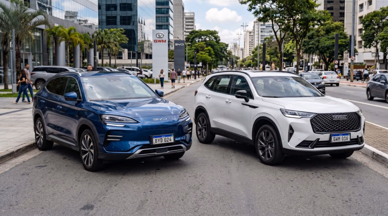 O duelo de titãs entre BYD Song Plus e GWM Haval H6 revela quem é o verdadeiro dono do império dos SUVs híbridos no Brasil