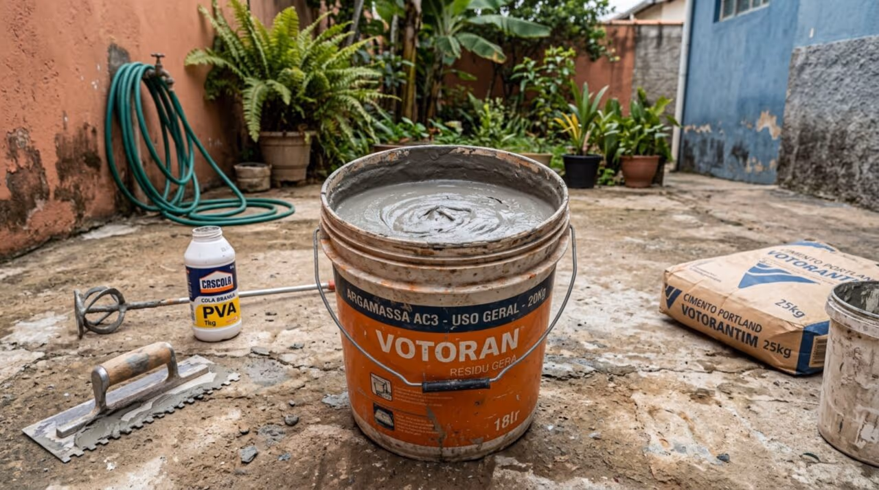 Apenas misture argamassa e pigmento e aprenda a criar o ouro bruto da construção civil para lajes e calçadas