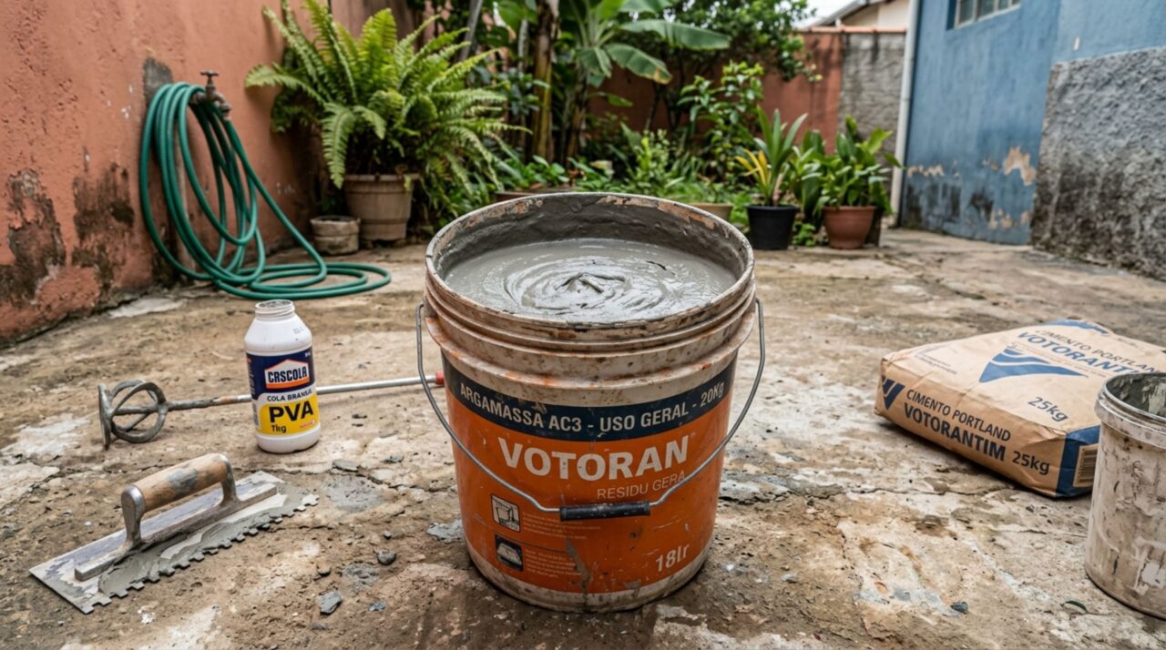 Apenas misture argamassa e pigmento e aprenda a criar o ouro bruto da construção civil para lajes e calçadas