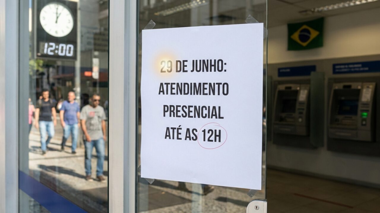 Horário de funcionamento dos bancos muda a partir do dia 22, segunda-feira