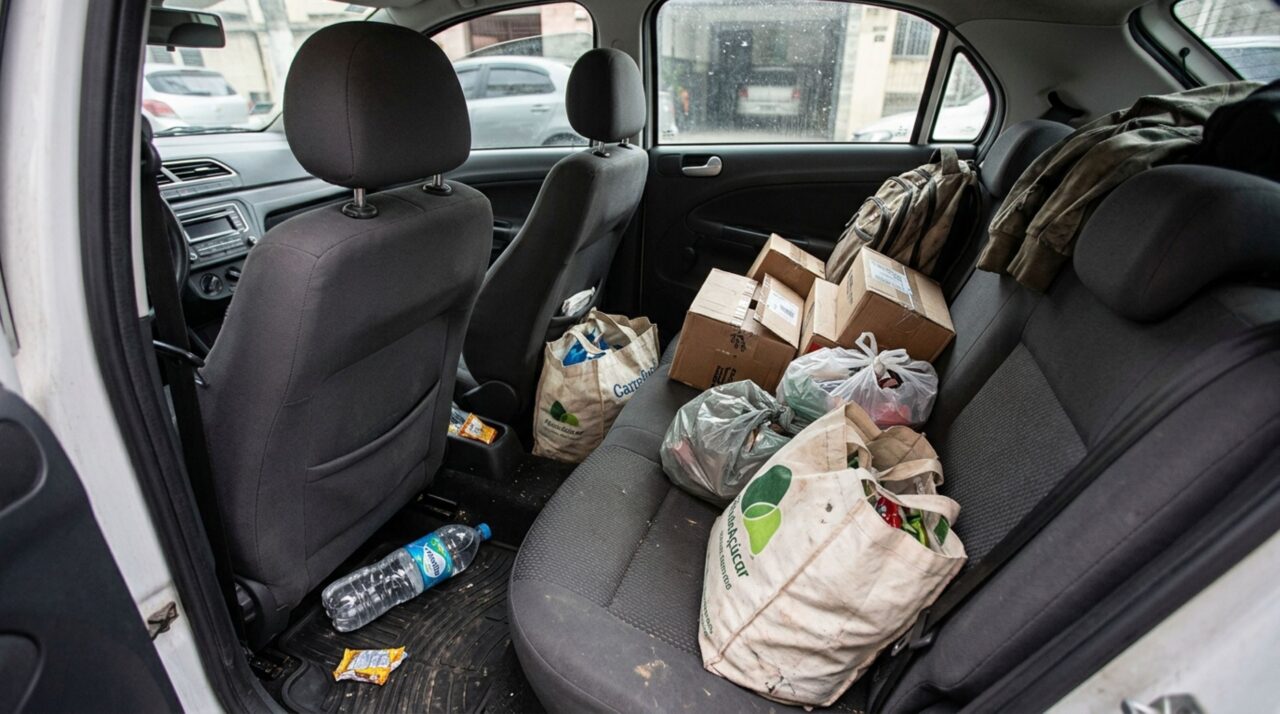Motoristas que levam compras no veículo precisam ficar atentos às regras de trânsito em 2026 