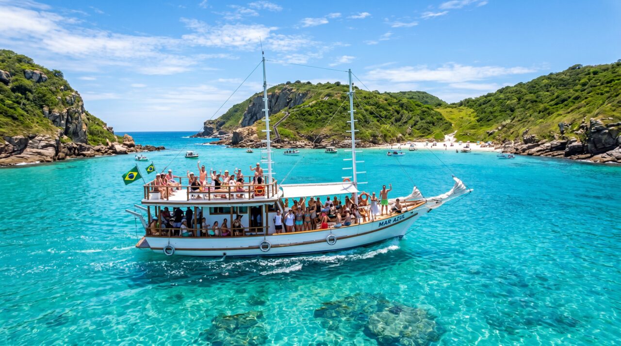 Turismo náutico e atrações naturais em Arraial do Cabo.
