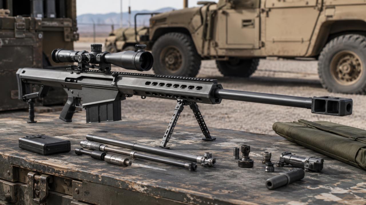 O rifle antimaterial capaz de atingir veículos, radares e equipamentos a distâncias que parecem exagero