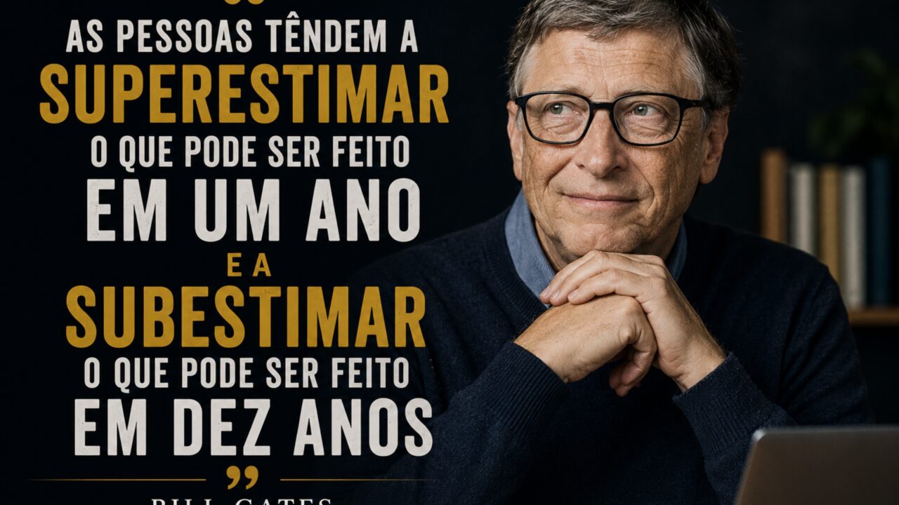 Bill Gates, bilionário: “As pessoas tendem a superestimar o que pode ser feito em um ano e a subestimar o que pode ser feito em dez”