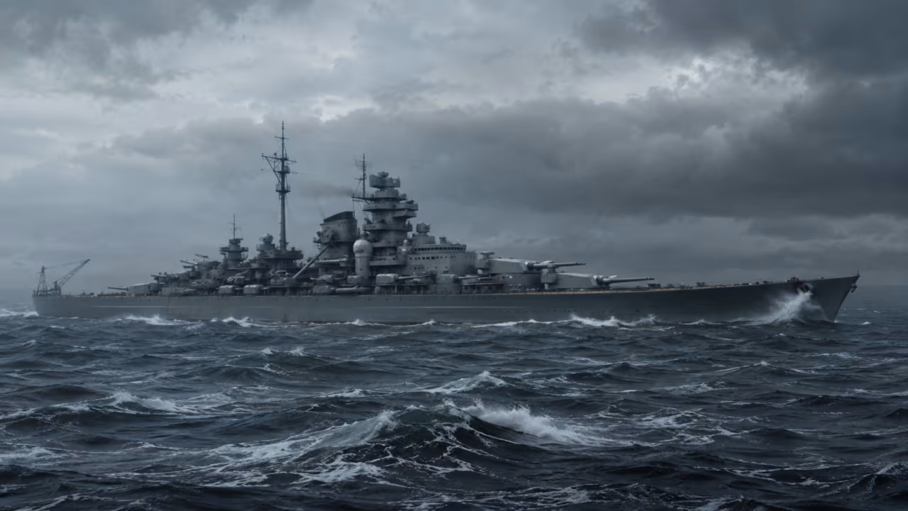 O navio caçado por uma marinha inteira depois de afundar um símbolo britânico