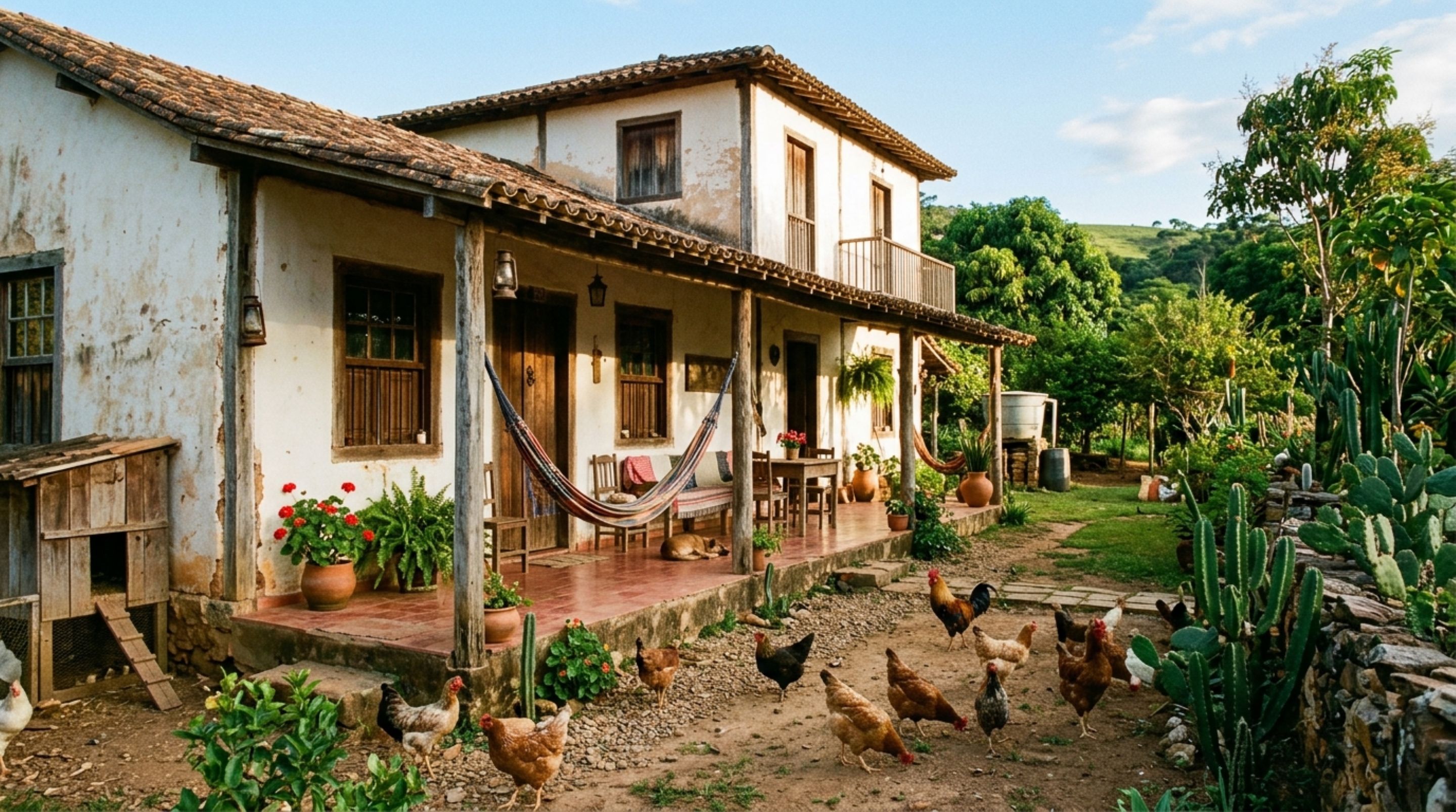 Casa de campo antiga ganha nova vida e vira refúgio verdadeiro com arte, madeira reaproveitada, peças de ferro-velho e memória afetiva