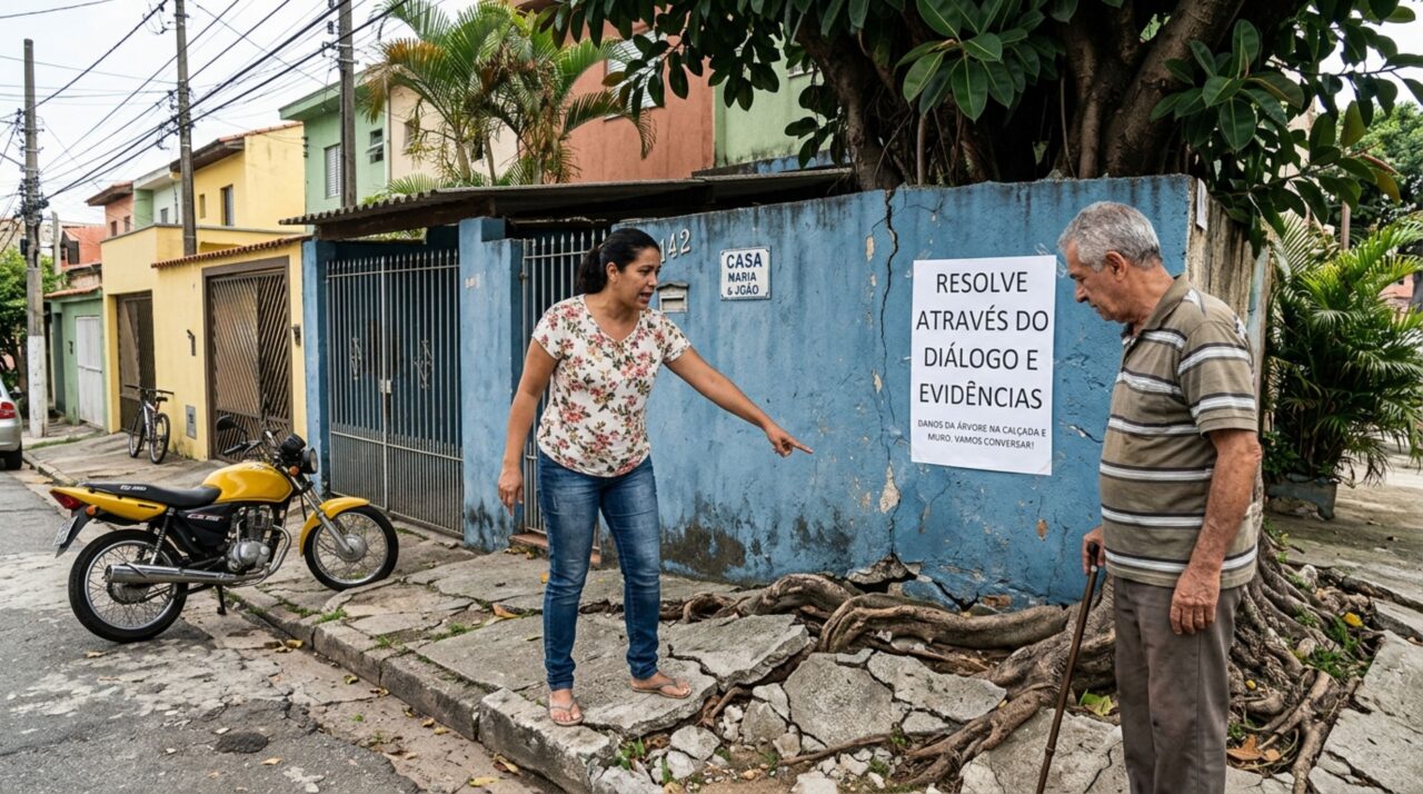 Árvores e raízes invadindo seu terreno poderão ser cortadas se der prejuízo