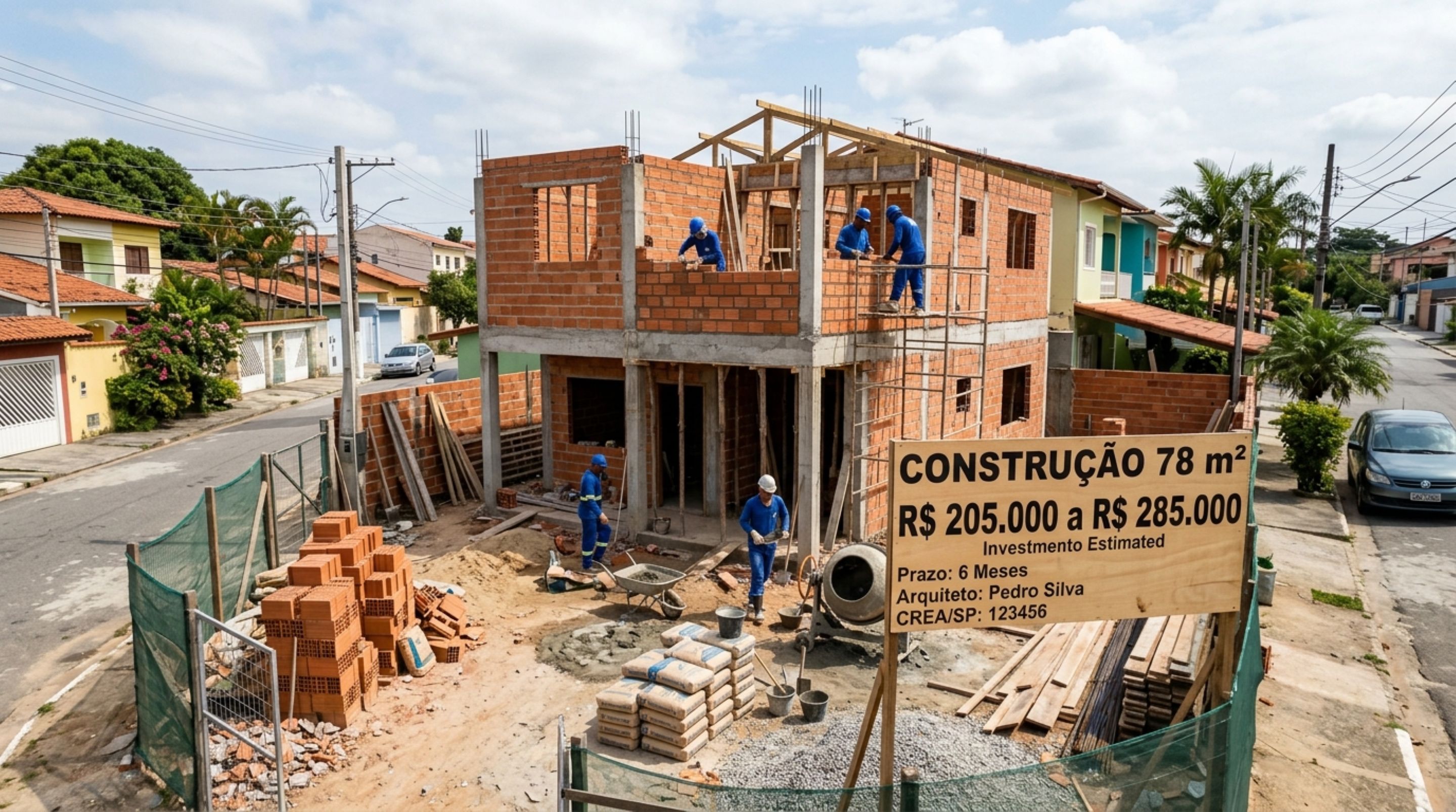 Quanto custa construir uma casa de 78 m² para viver bem em 2