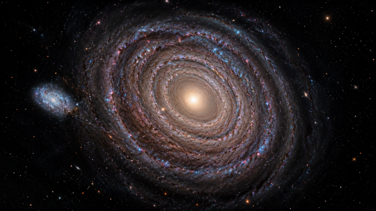 A galáxia em forma de alvo que pode esconder um sinal quântico da matéria escura no universo