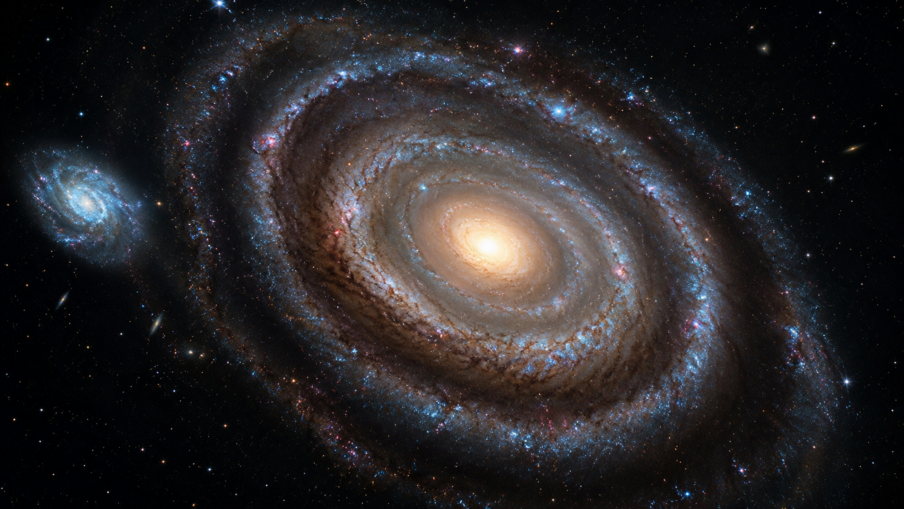 A galáxia em forma de alvo que pode esconder um sinal quântico da matéria escura no universo